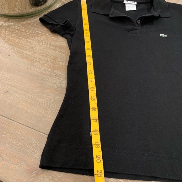 ❌SOLD❌LACOSTE Black Slim Fit Short Sleeve Pique Po - Picture 6 of 8
